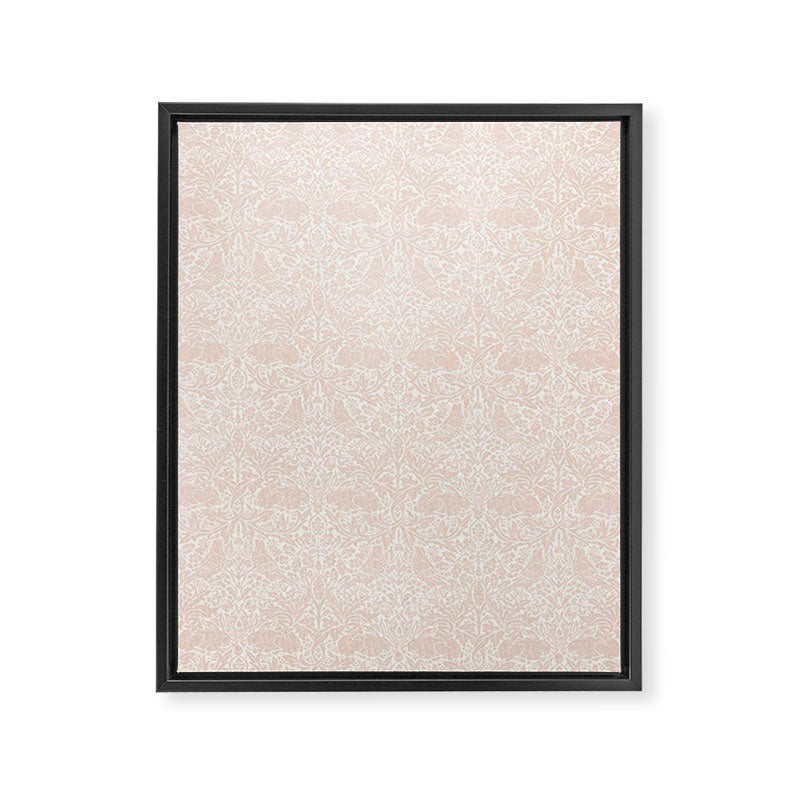 William Morris Brer Rabbit Faded Sea Pink Vintage Pattern Framed Canvas Print Gallery Image 8