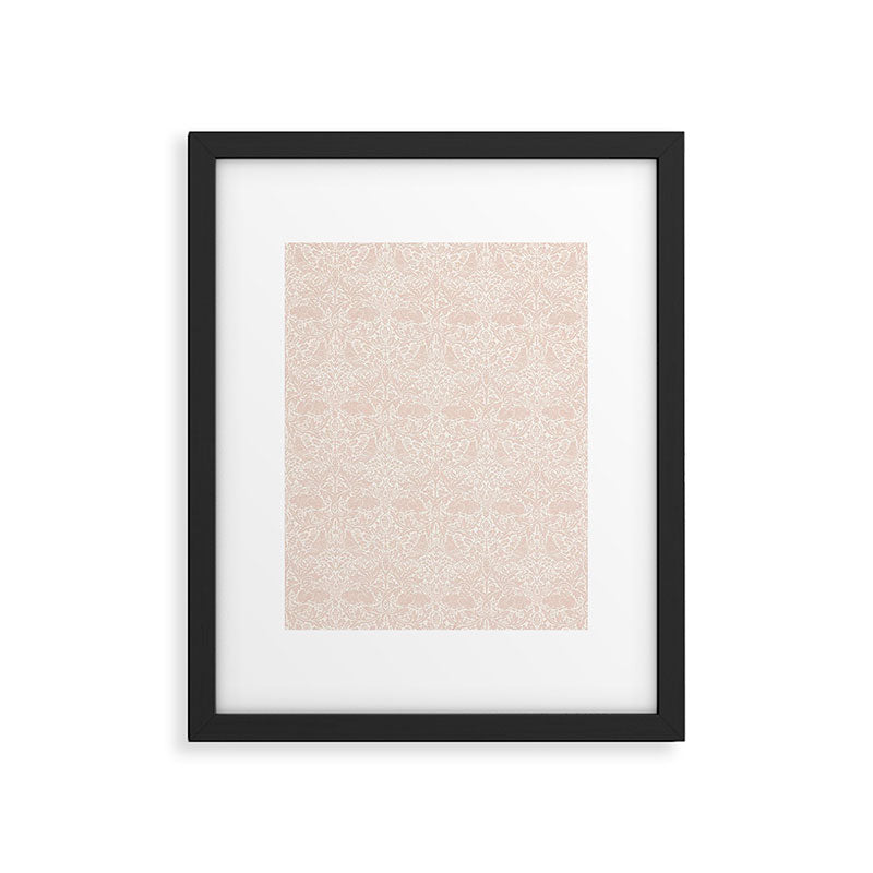 William Morris Brer Rabbit Faded Sea Pink Vintage Pattern Framed Art Print Gallery Image 6
