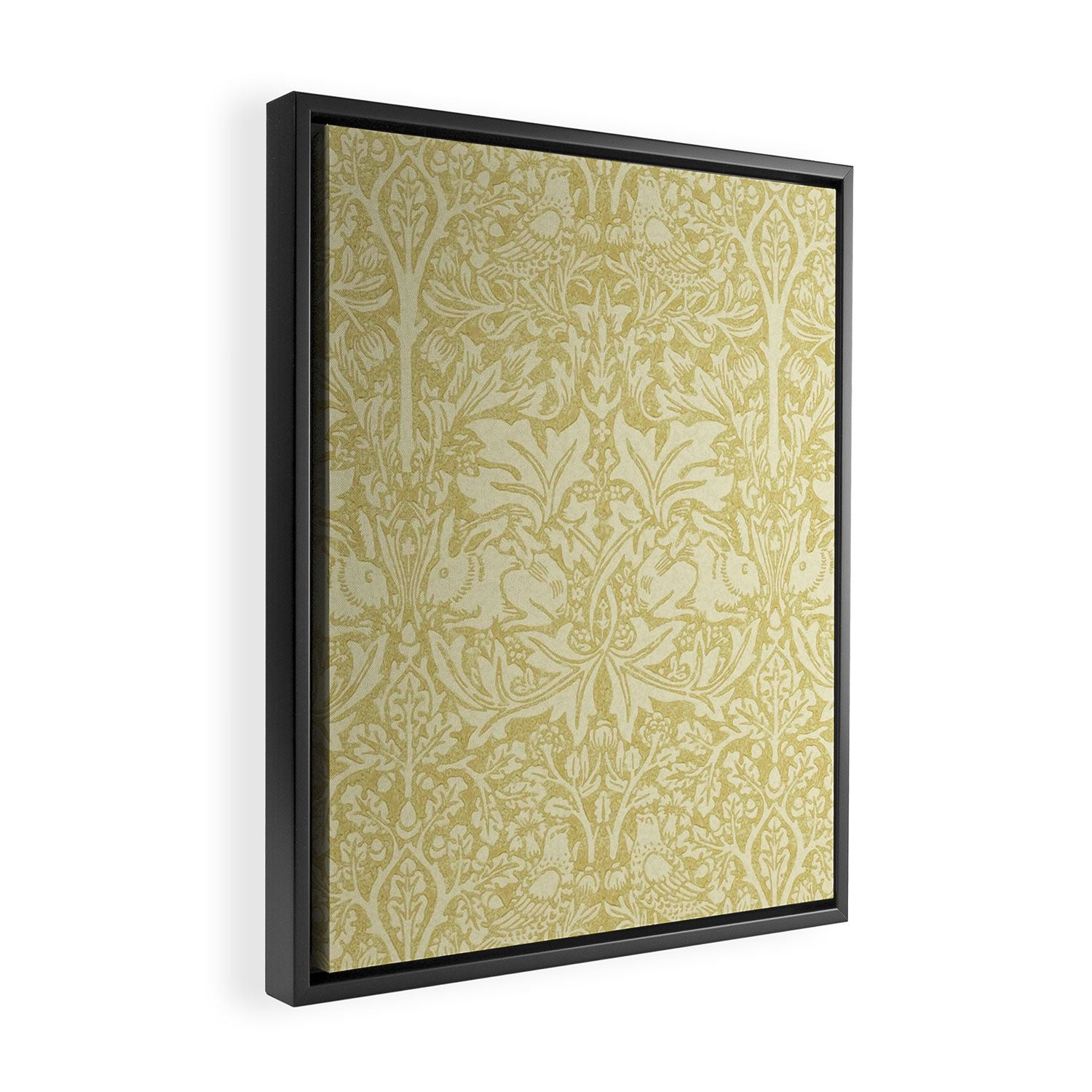William Morris Brer Rabbit Golden Manilla Ivory Pattern  Framed Canvas Print Gallery Image 2