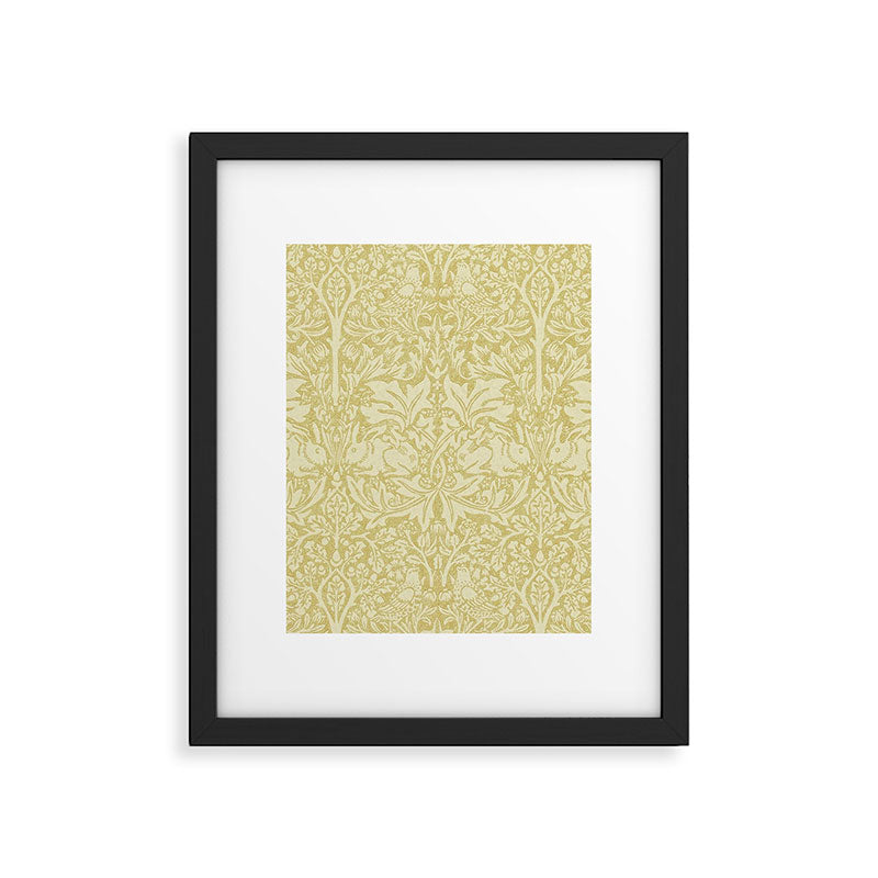 William Morris Brer Rabbit Golden Manilla Ivory Pattern  Framed Art Print Gallery Image 6