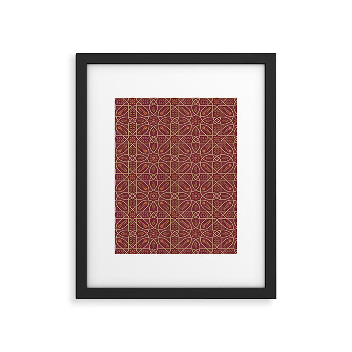William Morris Brophy Trellis Russet Gold Framed Art Print Gallery Image 1