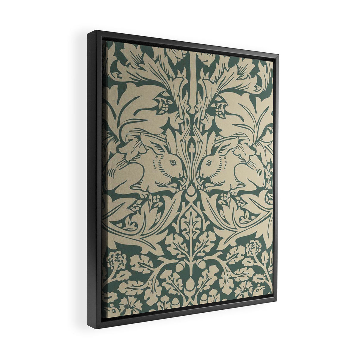 William Morris Brother Rabbit Sage Green Brer Art Framed Canvas Print Gallery Image 2