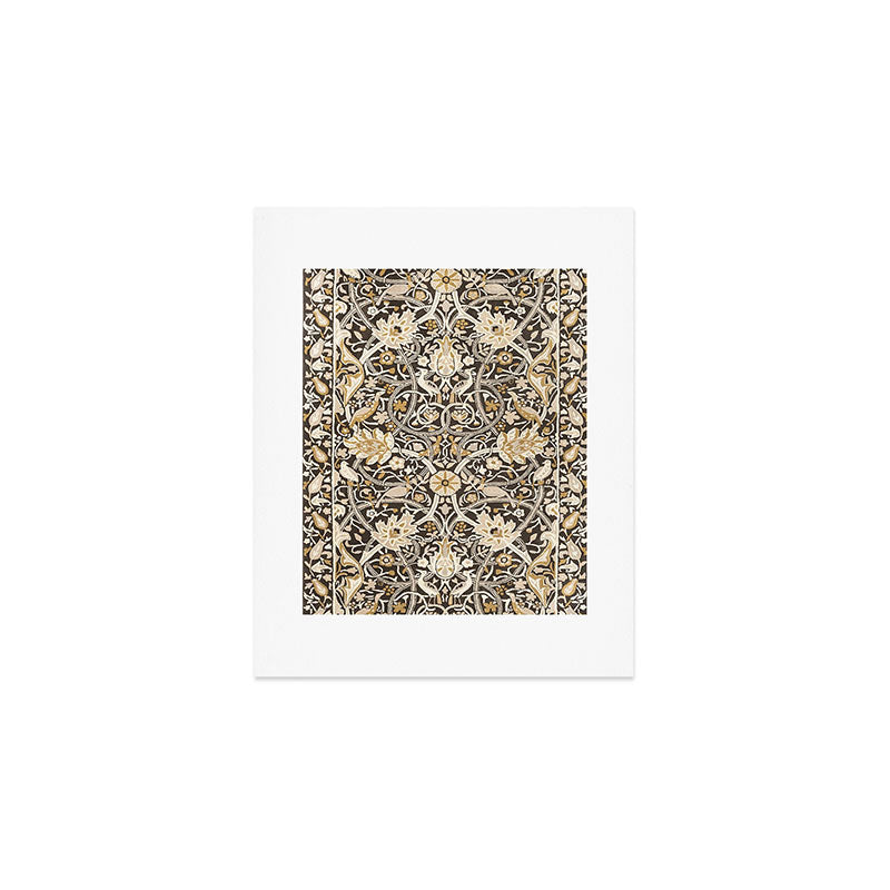 William Morris Bullerswood Charcoal Mustard Art Print Gallery Image 1