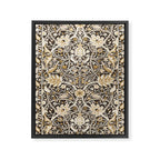 William Morris Bullerswood Charcoal Mustard Framed Canvas Print Gallery Image 6