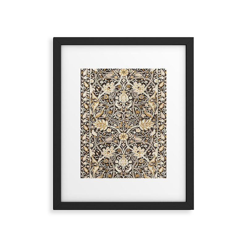 William Morris Bullerswood Charcoal Mustard Framed Art Print Gallery Image 4