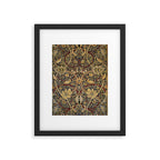 William Morris Bullerswood Black & Gold Antique 1889 Pattern Framed Art Print Gallery Image 6