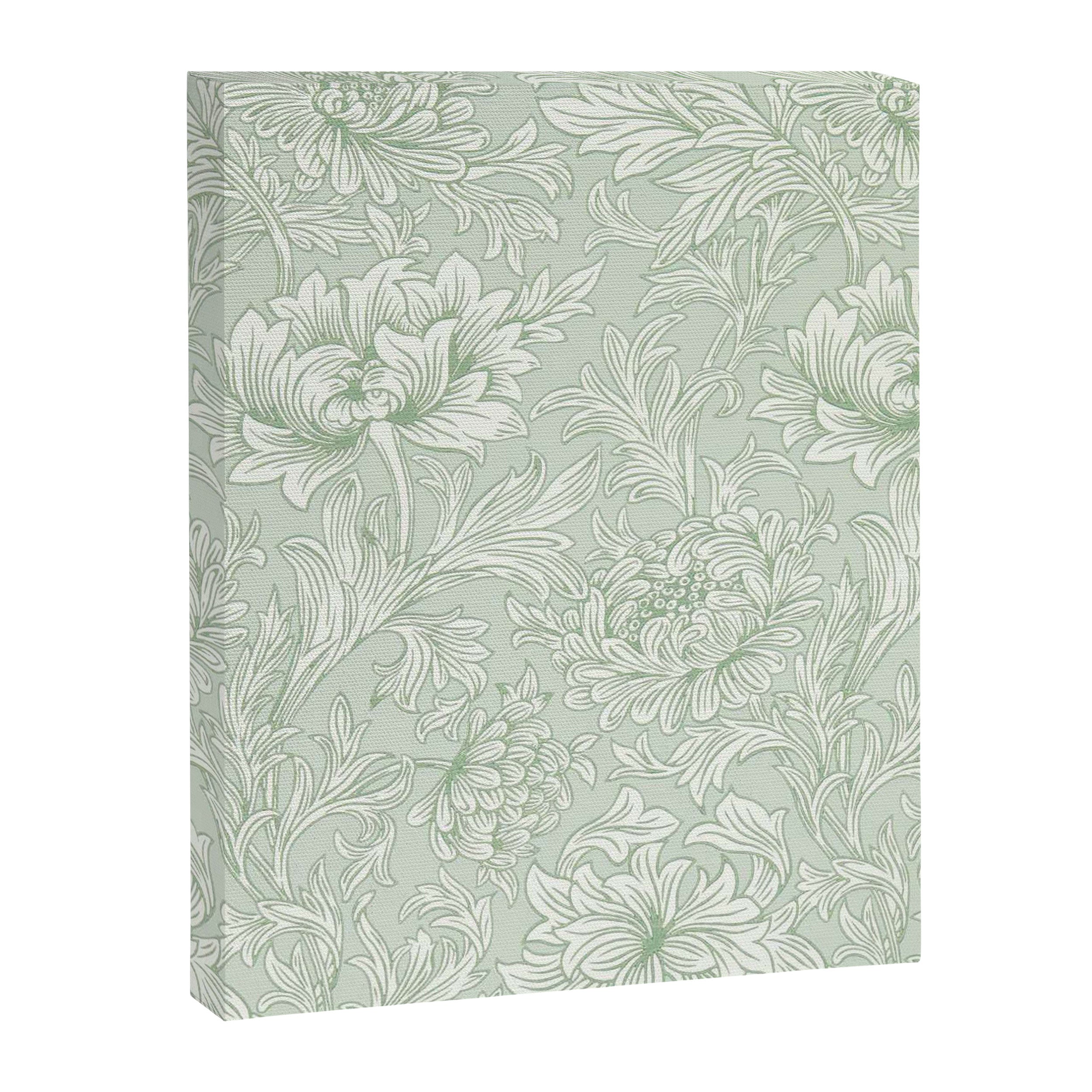 William Morris Chrysanthemum Toile Willow Green Canvas Print Gallery Image 8