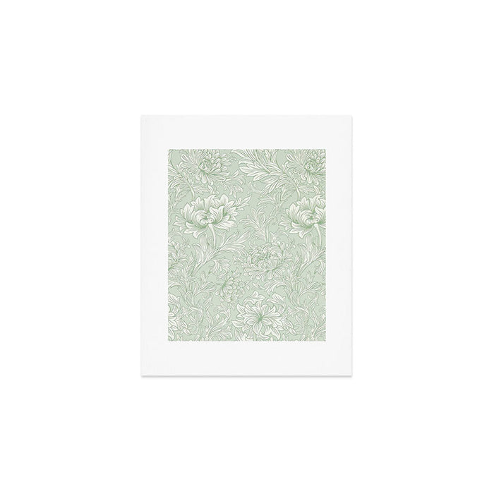 William Morris Chrysanthemum Toile Willow Green Art Print Gallery Image 1
