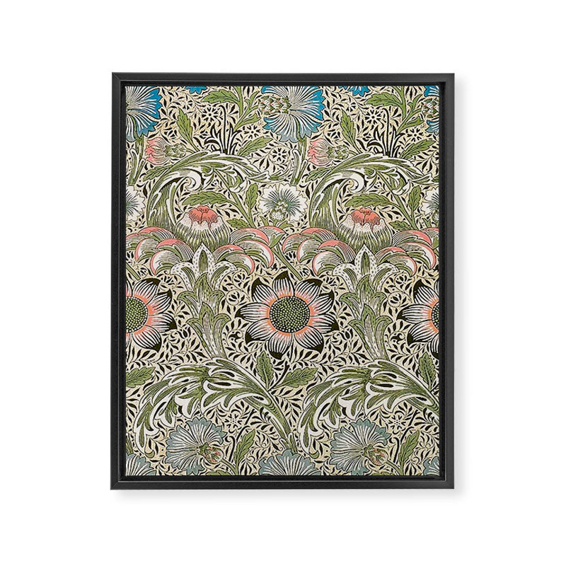 William Morris Corncockle Floral Framed Canvas Print Gallery Image 6