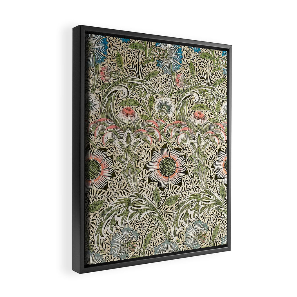 William Morris Corncockle Floral Framed Canvas Print Gallery Image 2