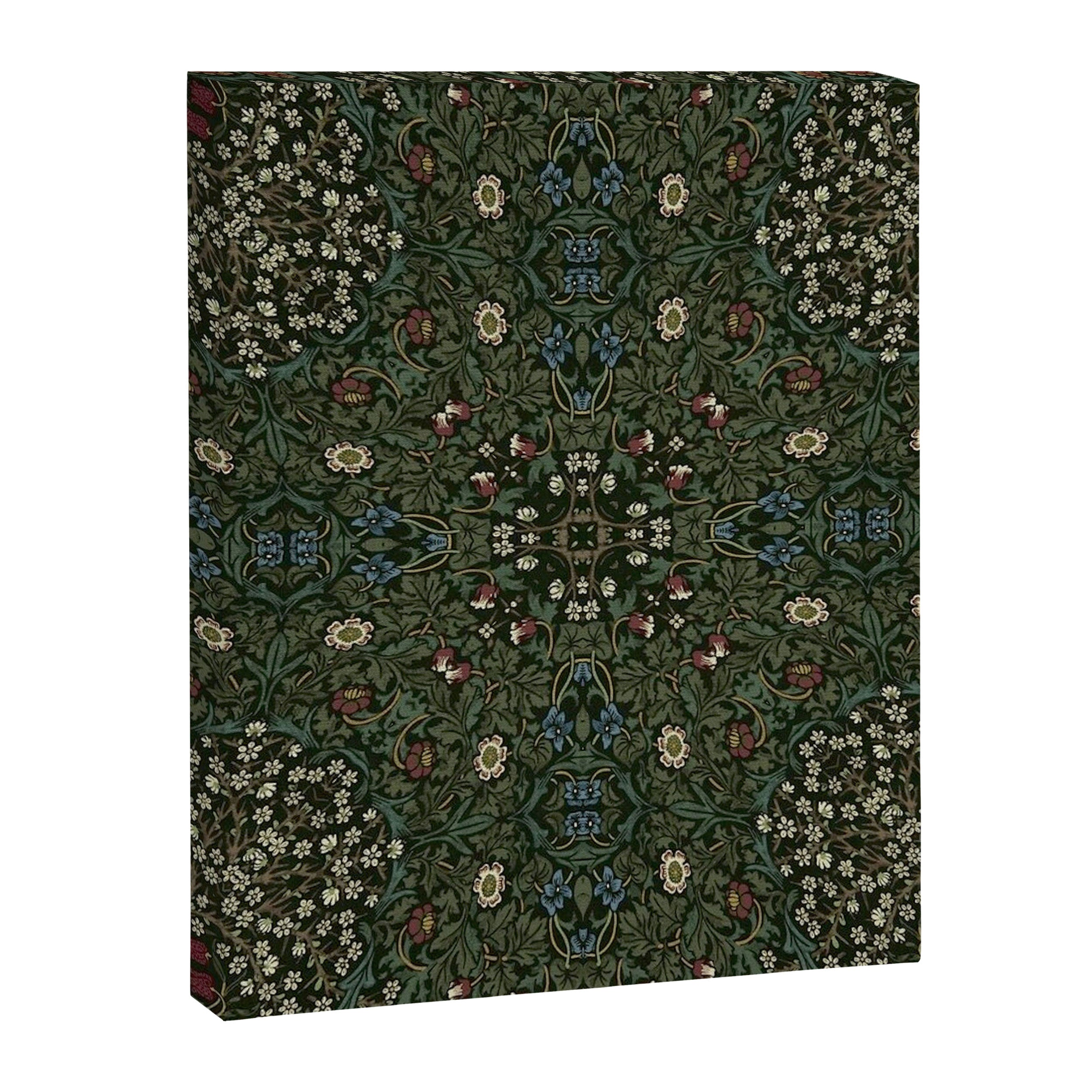 William Morris Dark Floral Canvas Print Gallery Image 8