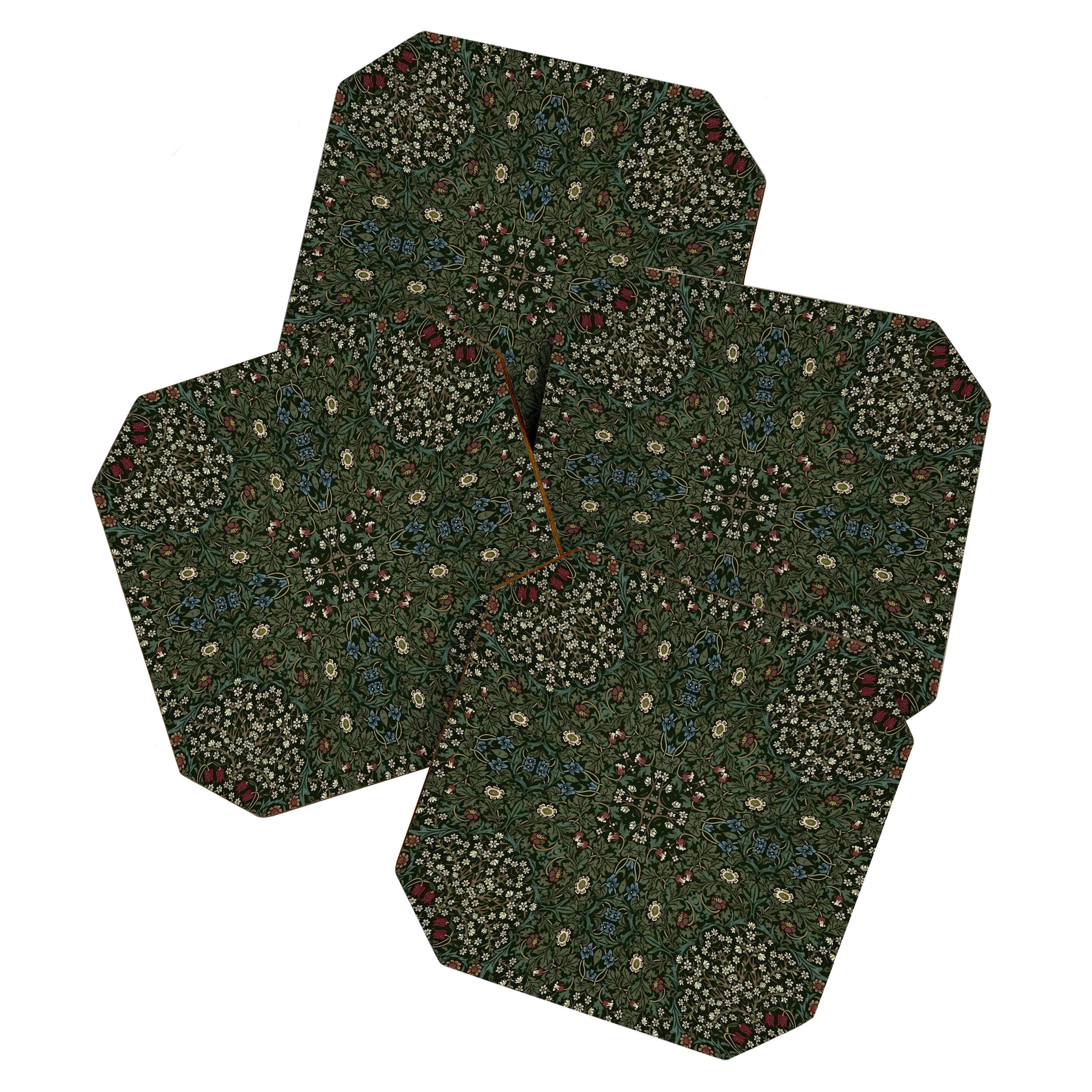 William Morris Dark Floral Coaster Gallery Image 1