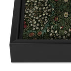 William Morris Dark Floral Framed Canvas Print Gallery Image 3