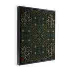 William Morris Dark Floral Framed Canvas Print Gallery Image 2