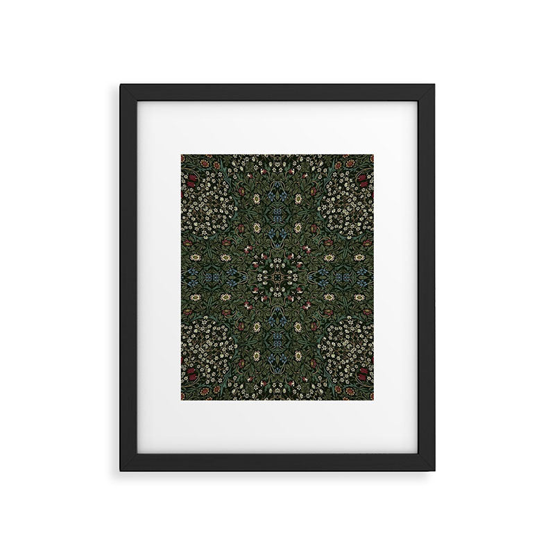 William Morris Dark Floral Framed Art Print Gallery Image 6