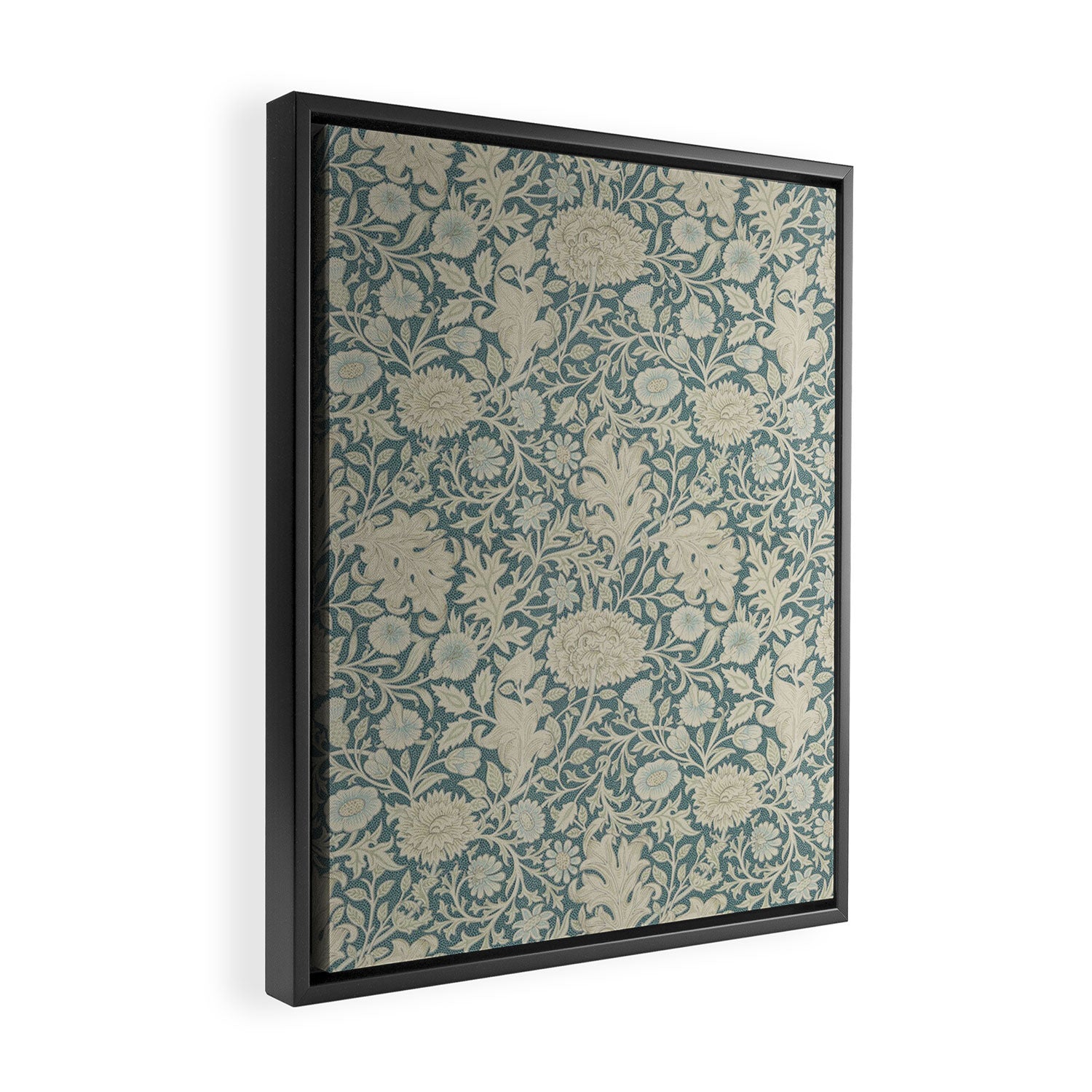 William Morris Double Bough Slate Blue Framed Canvas Print Gallery Image 2