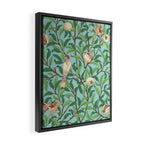 William Morris Enchanted Bird & Pomegranate Turquoise Green  Framed Canvas Print Gallery Image 2