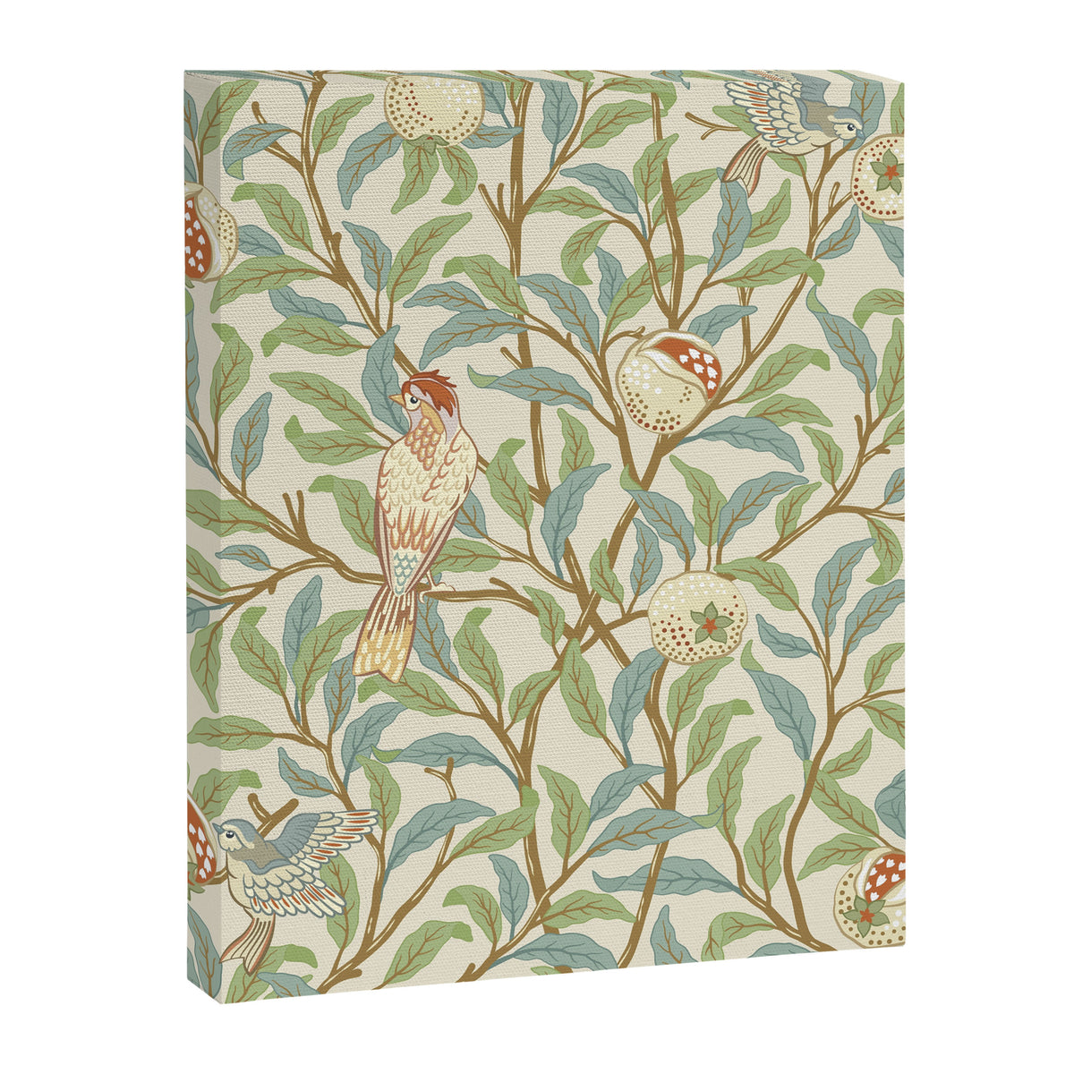 William Morris Enchanted Bird & Pomegranate Cream Pattern Canvas Print Gallery Image 8
