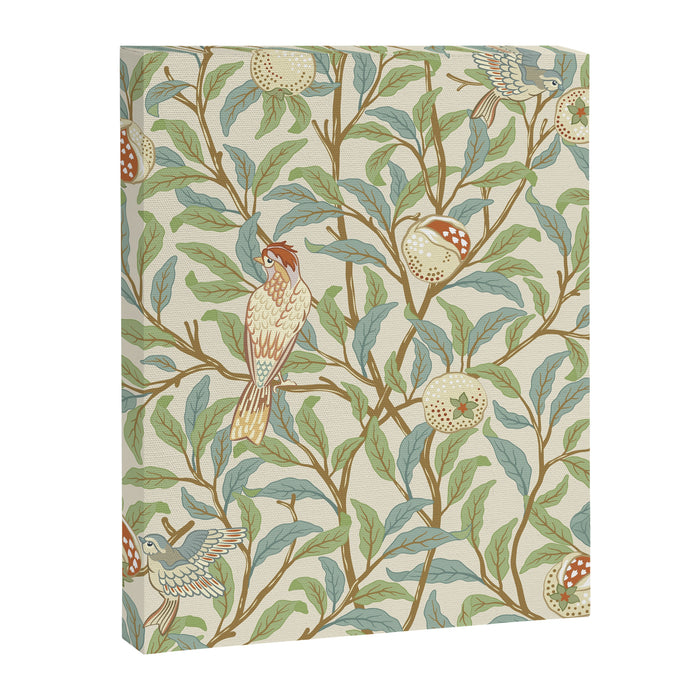 William Morris Enchanted Bird & Pomegranate Cream Pattern Canvas Print Gallery Image 1
