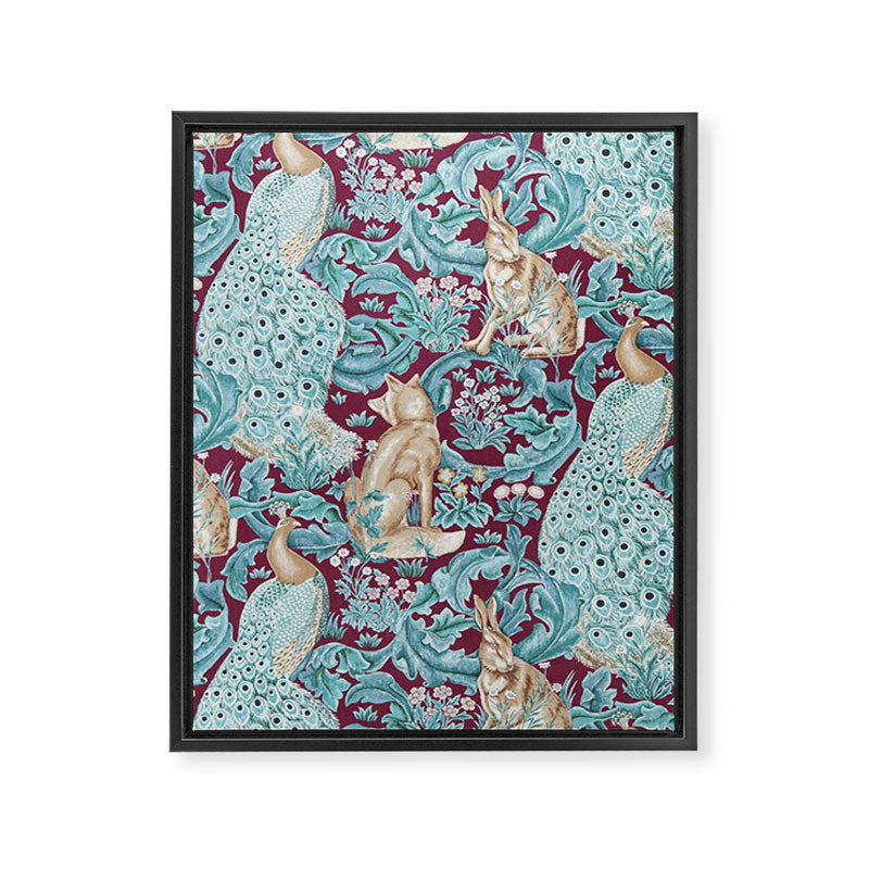 William Morris Forest Compilation Plum Framed Canvas Print Gallery Image 6