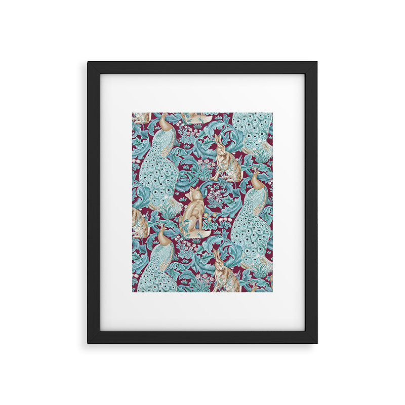 William Morris Forest Compilation Plum Framed Art Print Gallery Image 5