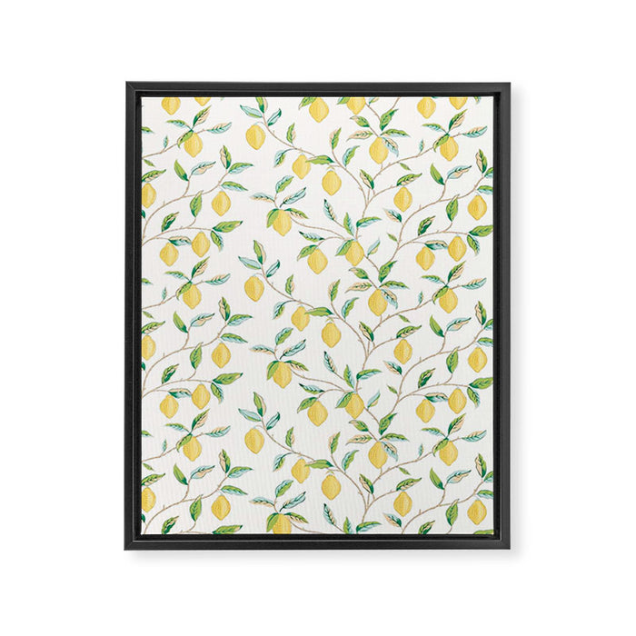 William Morris Fruit Lemon Bayleaf Framed Canvas Print Gallery Image 1