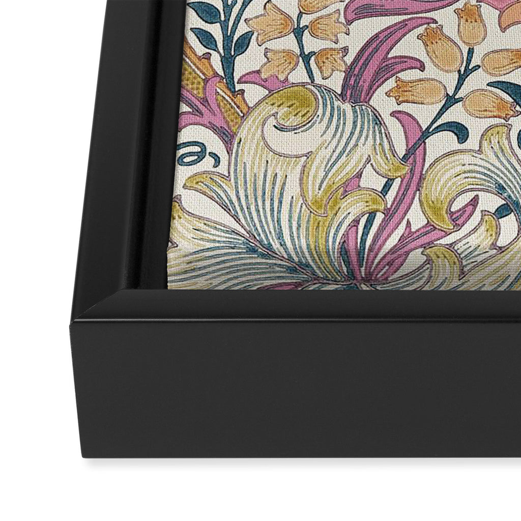 William Morris Golden Lily Enchanting Lilac Peach Framed Canvas Print Gallery Image 3