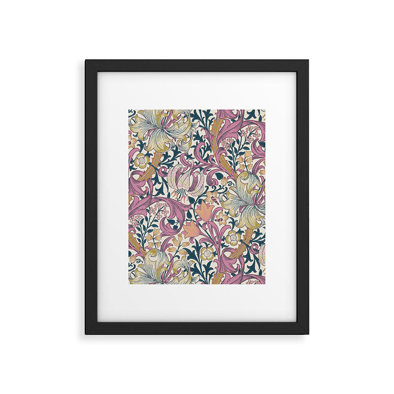 William Morris Golden Lily Enchanting Lilac Peach Framed Art Print Gallery Image 6