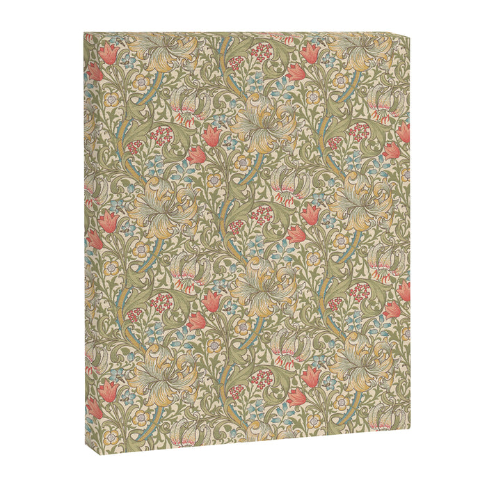 William Morris Golden Lily Minor Green Blue Pink Vintage Pattern Canvas Print Gallery Image 1