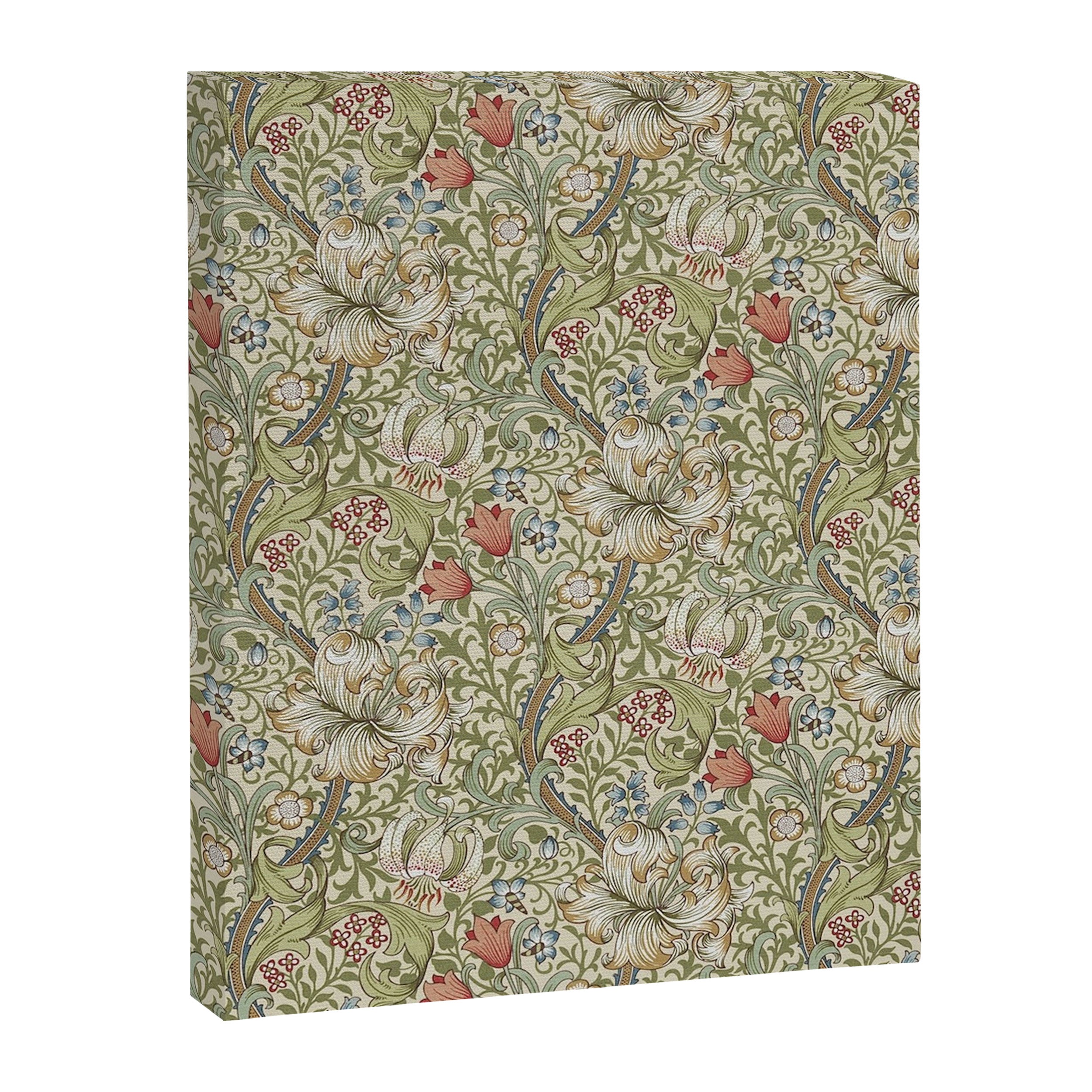 William Morris Golden Lily Minor Green Gold Vintage Pattern  Canvas Print Gallery Image 8