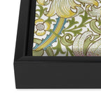 William Morris Golden Lily White Floral Framed Canvas Print Gallery Image 3