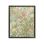 William Morris Golden Lily White Floral Framed Canvas Print Gallery Image 8