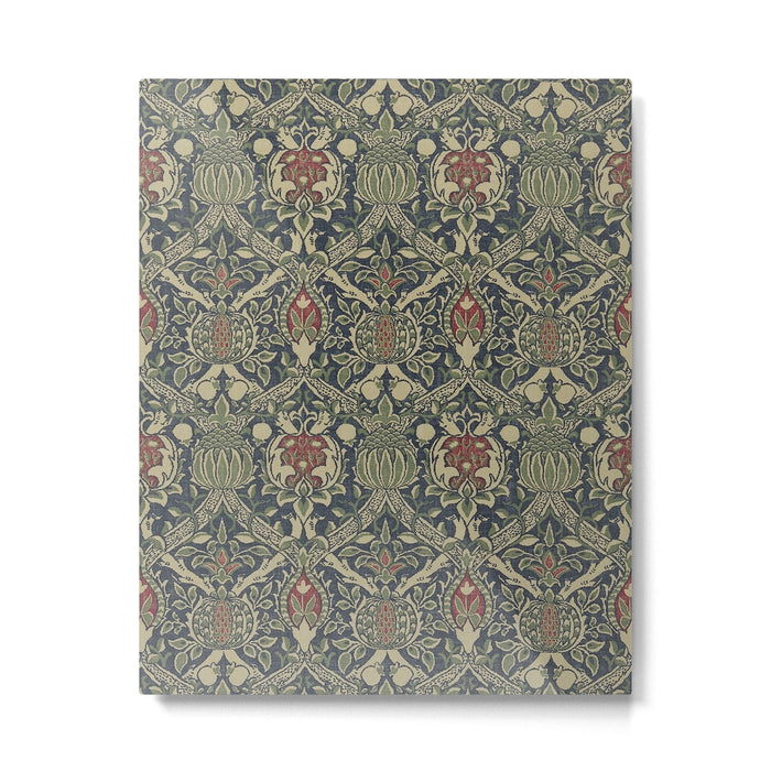 William Morris Granada Blue Indigo Red Vintage Pattern Metal Print Gallery Image 1