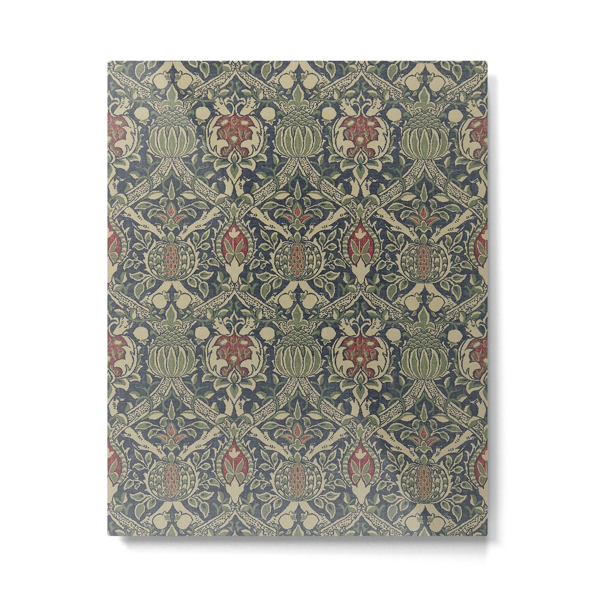 William Morris Granada Blue Indigo Red Vintage Pattern Metal Print Gallery Image 6