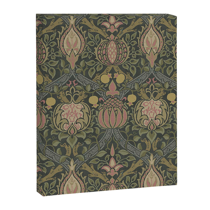 William Morris Granada Pomegranate Green  Canvas Print Gallery Image 1