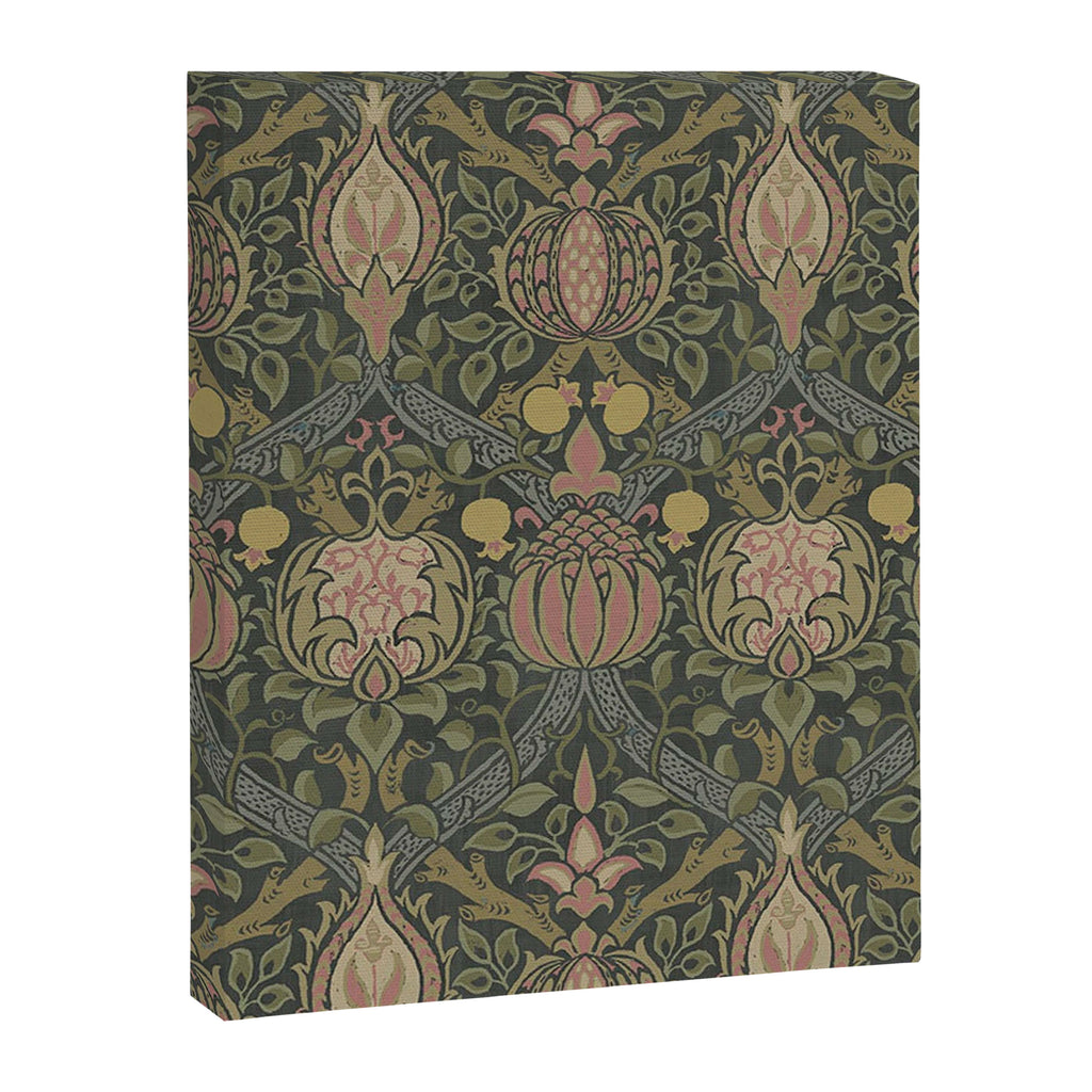William Morris Granada Pomegranate Green  Canvas Print Gallery Image 8