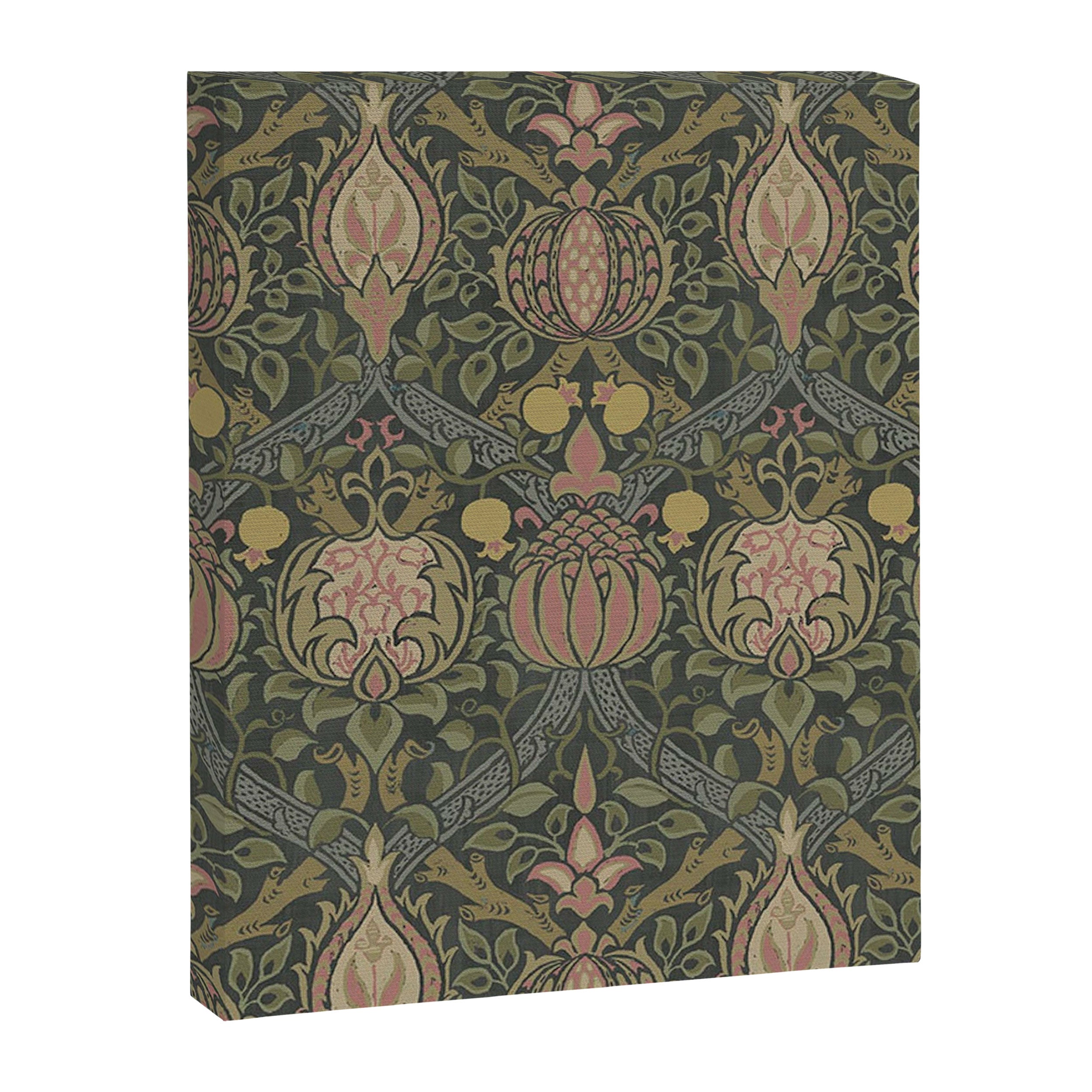 William Morris Granada Pomegranate Green  Canvas Print Gallery Image 8