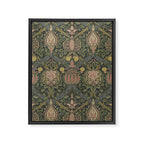 William Morris Granada Pomegranate Green  Framed Canvas Print Gallery Image 8