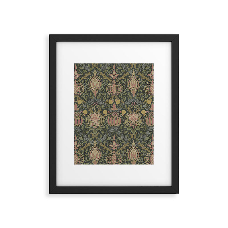 William Morris Granada Pomegranate Green  Framed Art Print Gallery Image 6