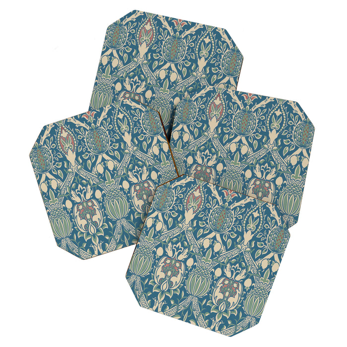 William Morris Granada Teal Blue Green Coaster Gallery Image 1