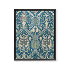 William Morris Granada Teal Blue Green Framed Canvas Print Gallery Image 8