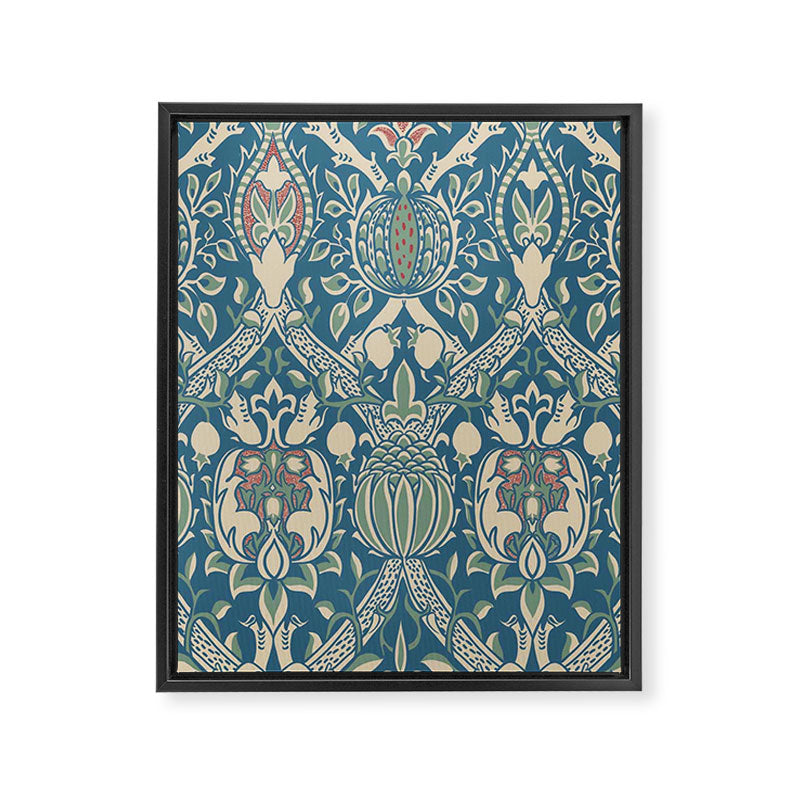 William Morris Granada Teal Blue Green Framed Canvas Print Gallery Image 8