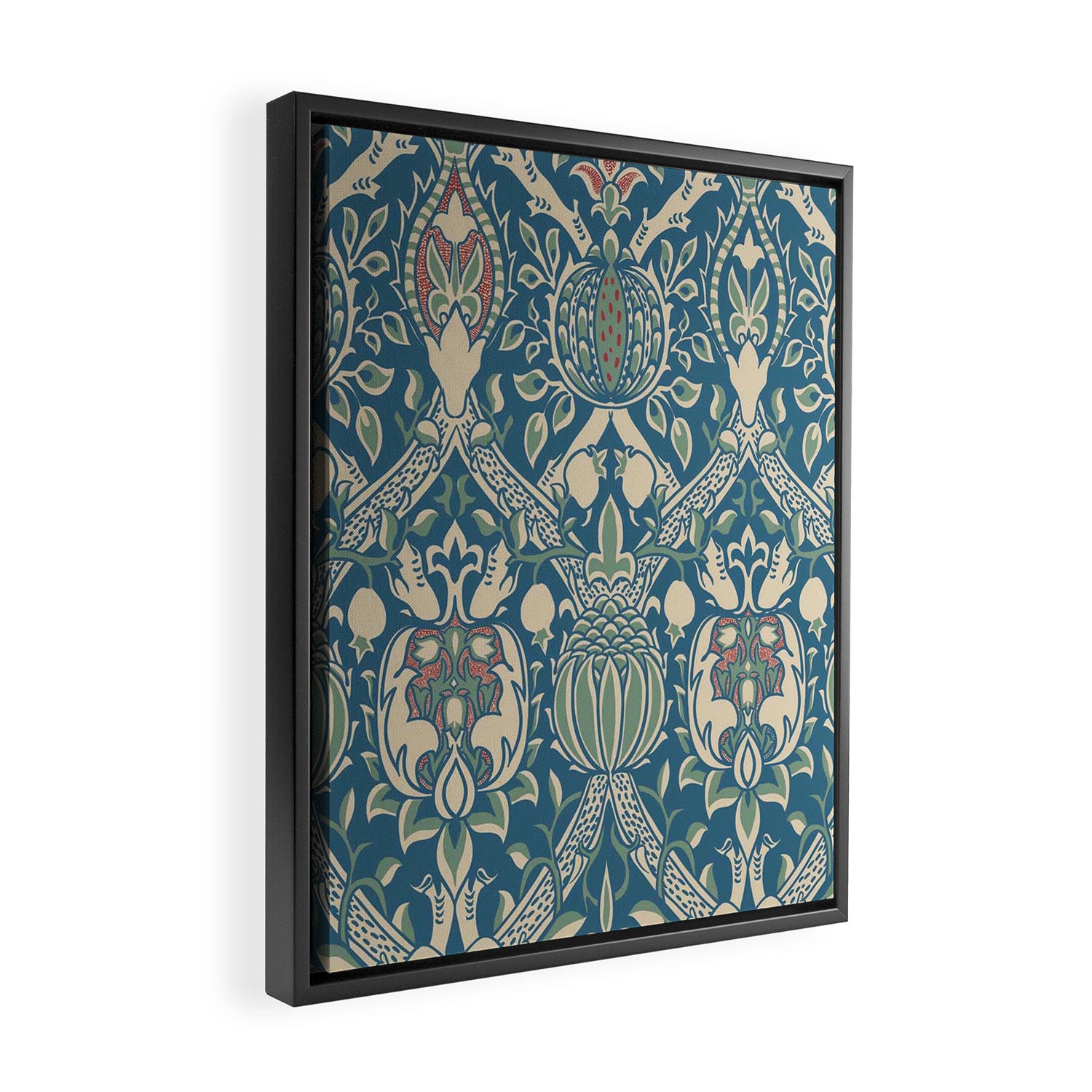 William Morris Granada Teal Blue Green Framed Canvas Print Gallery Image 2