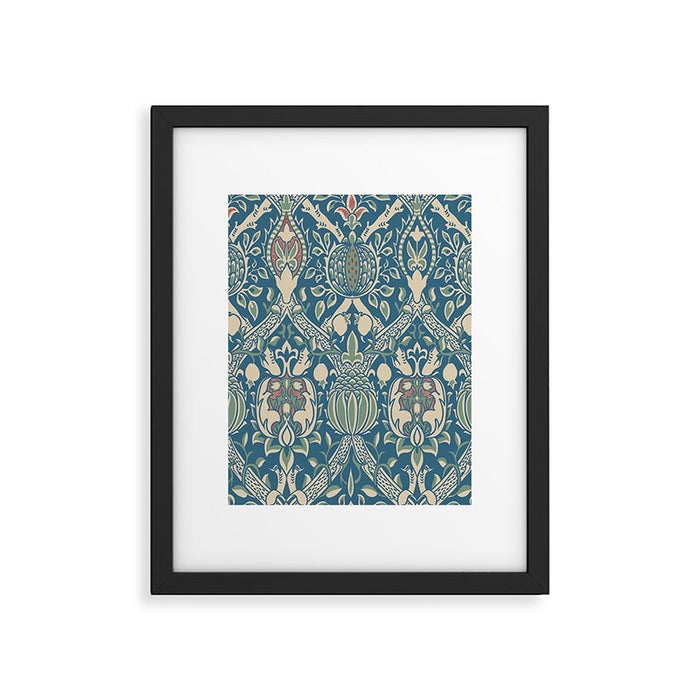 William Morris Granada Teal Blue Green Framed Art Print Gallery Image 1