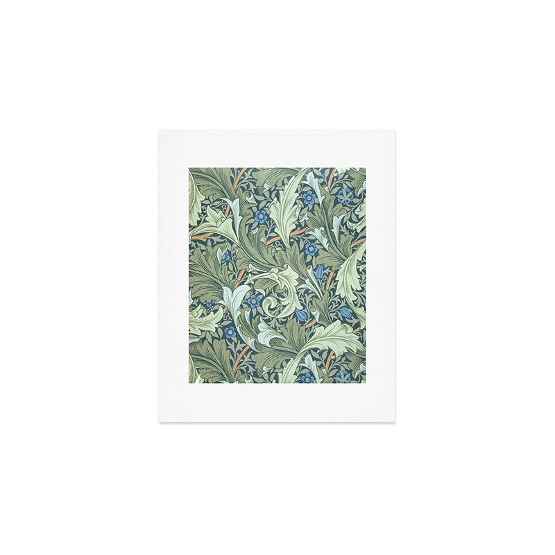 William Morris Granville Green Blue Vintage Pattern Art Print Gallery Image 1