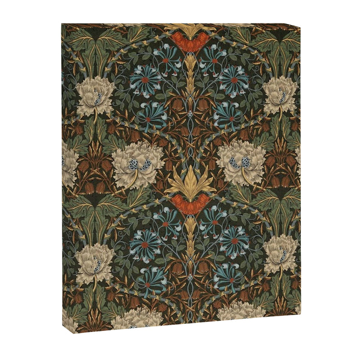 William Morris Honeysuckle and Tulip Forest Chestnut Pattern Canvas Print Gallery Image 1