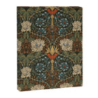 William Morris Honeysuckle and Tulip Forest Chestnut Pattern Canvas Print Gallery Image 8