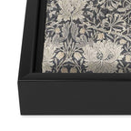 William Morris Honeysuckle & Tulip Black and Ink Framed Canvas Print Gallery Image 3