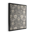 William Morris Honeysuckle & Tulip Black and Ink Framed Canvas Print Gallery Image 2