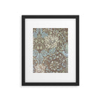 William Morris Honeysuckle & Tulip Bullrush and Slate Framed Art Print Gallery Image 6